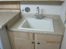 fiberglass self rimming utility sink