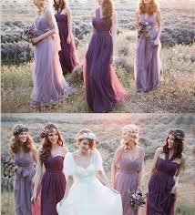 2015 New Style Fashion Purple And Lavender Sleeveless Draped Long Brides Lavender Bridesmaid Dresses Purple Bridesmaid Dresses Cheap Chiffon Bridesmaid Dresses