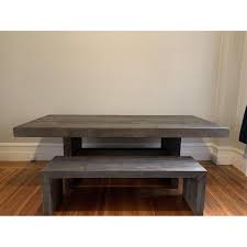 Emmerson reclaimed wood dining table. West Elm Emmerson Dining Table Bench In Chestnut Pine Aptdeco