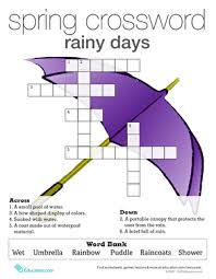 Spring crossword puzzle free printable uploaded by admin on tuesday, march 9th, 2021. Spring Rain Crossword Worksheet Education Com