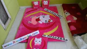Karpet hello kitty love warna pink: Karpet Karakter Hello Kitty Pelangi Bordir Youtube