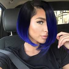 Enjoy massive discounts on the best synthetic wigs products: Quick Wig Short Bob Wig Ombre Wig Black To Blue Side Part Cosplay Party Wig 14 Inches Bowl Cut Wig Heat Resistant Fiber Synthetic Wigs For Women Sapphire Blue Walmart Canada