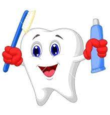 Tooth Cartoon Holding Toothbrush And Toothpaste Vector Tooth Cartoon Brushing Teeth Dental Kids