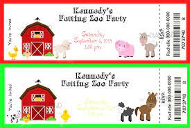 Petting Zoo Ticket Barn Yard Invitation By Rachellesinvites 15 00 Petting Zoo Invitations Petting Zoo Party Zoo Party