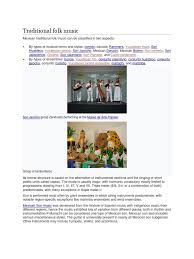 Ranchera is a type of song that was literally sung on a mexican ranch. Mexico Traditional Folk Music Corrido North American Music