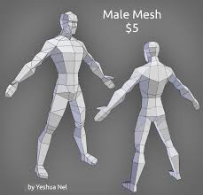 Male Sale Uv 3d Model Turbosquid 1191074 Low Poly Character Low Poly Models Low Poly