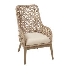 Our Gorgeous Gray Hand Woven Rattan Armchair Puts On A Good Show In Any Dining Room It S Comfy Too Rattan Dining Chairs Wicker Dining Chairs Dining Chairs