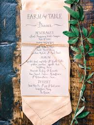 Bohemian Styled Southern Wedding Inspiration Ruffled Wedding Table Menus Southern Wedding Inspiration Southern Wedding