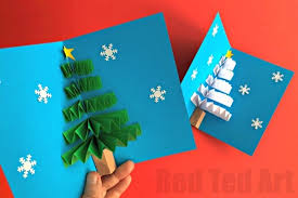 Create your very own design for more creative freedom! Diy Christmas Pop Up Card Red Ted Art Make Crafting With Kids Easy Fun