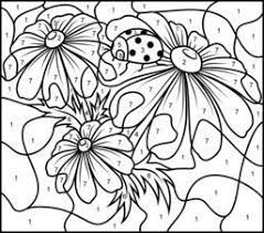 Camomile Printable Color By Number Page Hard Coloring Pages Coloring Books Color By Number Printable