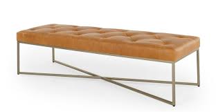 Julianne Banquette Cuir Brun De Qualite Superieure En 2020 Cuir Brun Repose Pieds Banquette