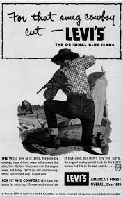 Levi S Jeans Advert Via Boy S Life Magazine 1952 Boys Life Magazine Western Posters Vintage Ads