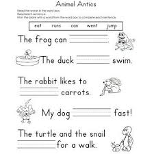 Fill In The Blank Worksheets Reading Worksheets 1st Grade Reading Worksheets First Grade Worksheets