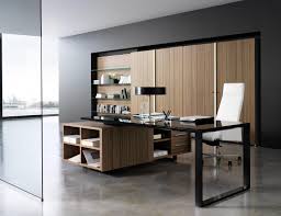 Stunning Office Furniture Design With Black Glass Countertop Office Desk Featuring White Leat Office Furniture Modern Home Office Design Cheap Office Furniture