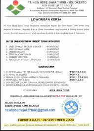 See more of loker pt. Lowongan Pt New Hope Jawa Timur Fakultas Peternakan Universitas Brawijaya