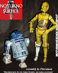 Papermau Star Wars C 3po R2 D2 Paper Models By Noturno Sukhoi Paper Models Star Wars Paper Crafts