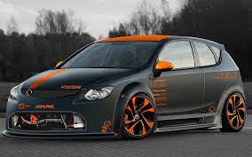Hd Wallpaper Alpine Hyundai I30 Orange And Black 3 Door Hatchback Cars 2560x1600 Wallpaper Flare