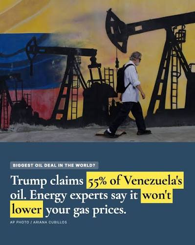 The Trump administration announced a deal with Venezuela to develop its  vast oil reserves, granting the U.S. a 55% stake. Experts express  skepticism about its impact on gas prices and feasibility. #Tr