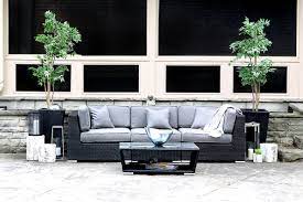 Outdoor Patio Furniture Sectional With Sunbrella Lovett Sofa