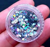 Chunky Hex Gold Confetti Glitter, Hexagon Craft PVC Glitter