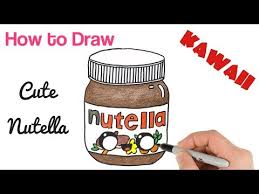 How To Draw A Nutella Cute And Easy Kawaii Food Drawing Youtube