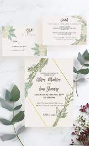 Greenery Wedding Invitation Rustic Wedding Invitation Etsy Rustic Wedding Invitation Set Wedding Invitations Wedding Invitation Templates Rustic
