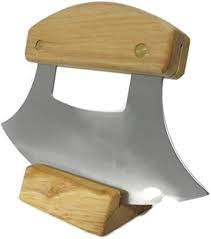 Amazon.com: Alaska Ulu Knife And Chopping Bowl Set Bundle With Ulu Knife  Sharpener, This Ulu Knife Can Be Used As Mezzaluna Chopper, Bolo Rolling ...