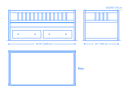 King, california king, queen, full, twin each mattress size is designed to fit a specific need. Ikea Hemnes Daybed 2 Drawers Dimensions Drawings Dimensions Com