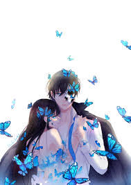 Art By Lluluchwan Art Post Anime Butterfly Romantic Anime Blue Anime