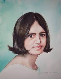 I painted this from my old yearbook of one of my friends. It was a black &  white grainy photo. Her name is Linda. We all lost contact after a few  years.