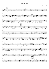 Clarinet and violin duet cover and sheet music for all of me in the style of john legend and lindsey stirling. All Of Me Violin Sheet Music For Violin Solo Musescore Com