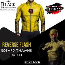 Reverse Flash Jacket Eobard Thawne Leather Jacket Dc Jackets Jackets Leather Jacket