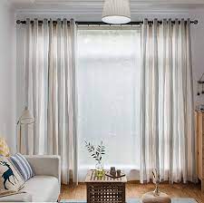 Leadtimes Stripe Sheer White Curtains Semi Sheer Linen Panels Modern Nordic Style Window Drapes For Bedroom 2 Pane White Sheer Curtains White Curtains Curtains