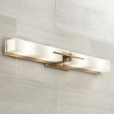Possini Euro Midtown 31 1 2 Wide Brass 4 Light Bath Light 1f011 Lamps Plus Bath Light Bathroom Light Fixtures Bath Light Fixtures