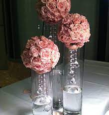 Seattle Wedding Florist Pink Garden Rose Kissing Ball Centerpiece With Dripping Crys Flower Centerpieces Wedding Wedding Centerpieces Flower Ball Centerpiece
