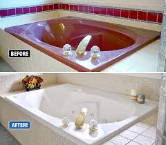 Miracle Method Transformed This Outdated Jacuzzi Tub To Look Like New And Gave It A Current Modern Look Without Tearin Tub Remodel Tub Refinishing Jacuzzi Tub