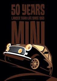 Mini 50th Anniversary Poster By Lassebauer On Deviantart Mini Morris Mini Cooper Classic Mini Cars