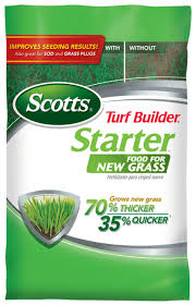 Scotts Turf Builder Starter Food For New Grass Lawn Food Scotts Turf Builder Grass Fertilizer Grass Plugs
