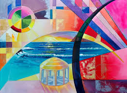 Gold and emerald digital art by Crystalline Visions Studio