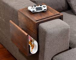 Simply Awesome Couch Sofa Arm Rest Wrap Tray Table With Side Storage Slot Couch Arm Table Couch Table Cool Couches