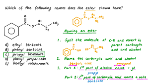 Question Video: Naming An Ester From Its Structural Formula | Nagwa