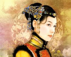 ... Art Illustration, Chinese Innocent Beauty, Chinese Accient Beauty, Art Illustration of Chinese Beauty in Ancient Costum, Qing Dynasty beauties ... - abr_der_jen_007