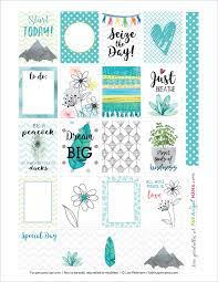 free printable spring happy planner stickers fab frugal mama