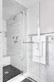Amazing Bathroom Features Walk In Shower Boasting Amazing Bathroom Boasting Features Shower Walkin In 2020 Shower Floor Shower Ceilings Penny Tiles Bathroom