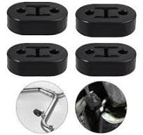 4 Stück Auspuffgummi, Auto Auspuff Aufhänger, Auspuffhalterung  Auspuffrohrhalter Gummi, Auspuffhalter Gummi, 2 Löcher 12 mm Universal Auto  Gummi ...
