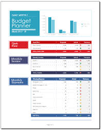 Family Monthly Budget Planner Budget Templates