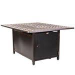 Enjoy the 360 view as you entertain family and friends. Hampton Bay Fordham 46 In W X 26 In H Rectangular Powder Coated Steel Lp Fire Pit Coffee Table In Faux Wood With Lava Rocks Gl 1850 Fp The Home Depot Fire Pit