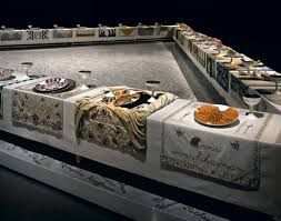 But the dinner party jumps around too much, making it difficult to decipher what story—or stories—it's trying to tell. 39 New Guests For Judy Chicago S Dinner Party Theartgorgeous