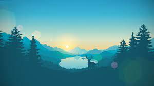 White cat illustration, artwork, digital art, fantasy art, animal. Deer Between Pine Trees Wallpaper Firewatch Deer Forest Night Games 4k Wallpaper Hdwallpaper Desktop Hd Wallpaper Wallpaper Digital Wallpaper