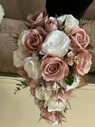 Maybe you would like to learn more about one of these? Wedding Flowers Brides Shower Bouquet Rose Gold Pink White Rose Gold Pearls Ebay